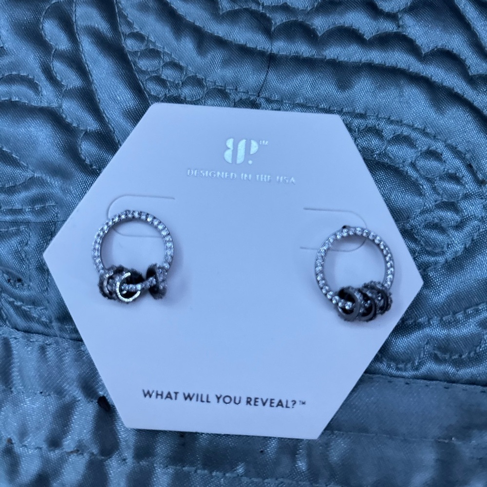 Elegant Silver and Black Earrings